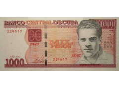 Банкнота Куба 1000 (тысяча) песо 2010 год. Pick 132. UNC