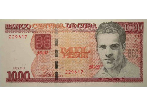 Банкнота Куба 1000 (тысяча) песо 2010 год. Pick 132. UNC