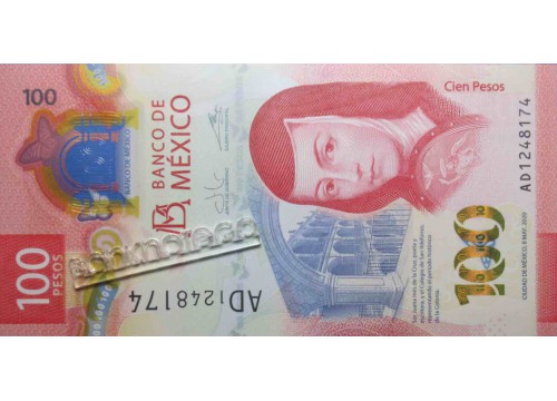Банкнота Мексика 100 (сто) песо 2020 год. Pick W134.4. UNC