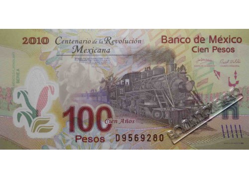 Банкнота Мексика 100 (сто) песо 2007 год. Pick 128d. UNC