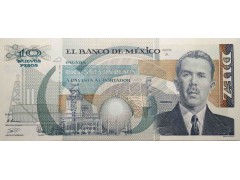 Банкнота Мексика 10 (десять) новых песо 1992 год. Pick 95.3. Серия A. UNC