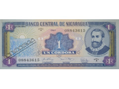 Банкнота Никарагуа 1 (один) кордоба 1990 год. Pick 173.1. UNC
