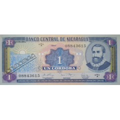 Банкнота Никарагуа 1 (один) кордоба 1990 год. Pick 173.1. UNC