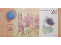 Банкнота Никарагуа 20 (двадцать) кордоба 2019 год. Pick 210a. UNC