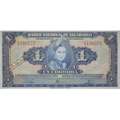 Банкнота Никарагуа 1 (один) кордоба 1941 год. Pick 90a. UNC