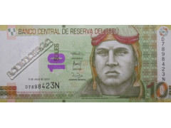 Банкнота Перу 10 (десять) соль 2018 год. Pick 192b. UNC