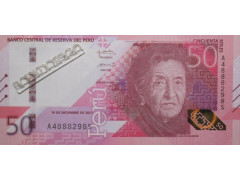 Банкнота Перу 50 (пятьдесят) соль 2021 год. Pick W198.2. UNC