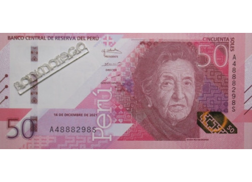 Банкнота Перу 50 (пятьдесят) соль 2021 год. Pick W198.2. UNC