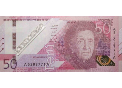 Банкнота Перу 50 (пятьдесят) соль 2019 год. Pick W198. UNC