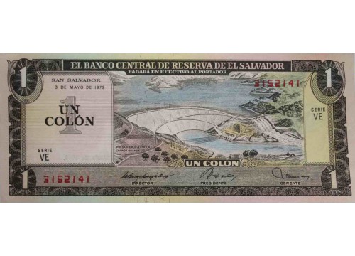 Банкнота Сальвадор 1 (один) колон 1979 год. Pick 125b. UNC