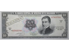 Банкнота Сальвадор 5 (пять) колон 1983 год. Pick 132a2. UNC