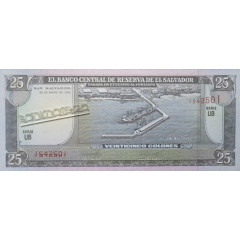 Банкнота Сальвадор 25 (двадцать пять) колон 1995 год. Pick 142a1. UNC