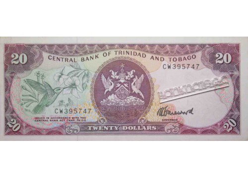 Банкнота Тринидад и Тобаго 20 (двадцать) долларов 1979 год. Pick 39c. UNC
