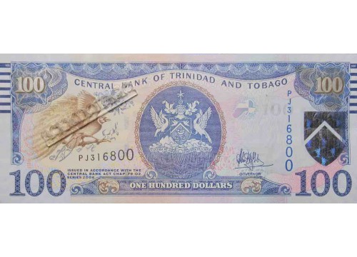 Банкнота Тринидад и Тобаго 100 (сто) долларов 2006 год. Pick 51c. AUNC
