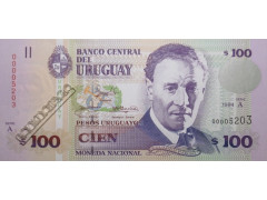Банкнота Уругвай 100 (сто) песо 1994 год. Pick 76a. UNC