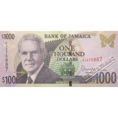 Банкнота Ямайка 1000 (тысяча) долларов 2021 год. Pick 86. UNC