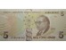 Банкнота Турция 5 (пять) лир 2009 год. Pick 222a. UNC