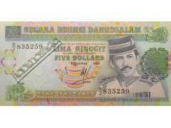 Банкнота Бруней 5 (пять) ринггит 1993 год. Pick 14c. UNC