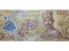 Банкнота Бруней 100 (сто) ринггит 2004 год. Pick 29a. UNC
