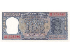 Банкнота Индия 100 (сто) рупий 1962-67 год. Pick 62a. UNC