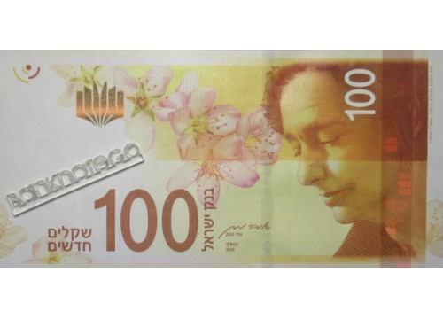 Банкнота Израиль 100 (сто) шейкелей 2020 год. Pick 67b. UNC