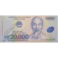 Банкнота Вьетнам 20000 (двадцать тысяч) донг 2008 год. Pick 120c2. UNC