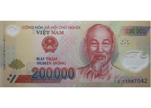 Банкнота Вьетнам 200000 (двести тысяч) донг 2011 год. Pick 123e. UNC