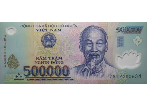 Банкнота Вьетнам 500000 (пятьсот тысяч) донг 2010 год. Pick 124g. UNC