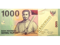 Банкнота Индонезия 1000 (тысяча) рупий 2011 год. Pick 141k. UNC