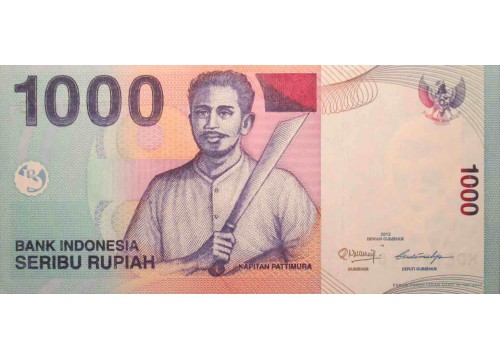 Банкнота Индонезия 1000 (тысяча) рупий 2012 год. Pick 141l. UNC