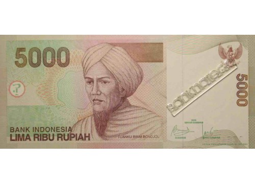 Банкнота Индонезия 5000 (пять тысяч) рупий 2009 год. Pick 142i. UNC