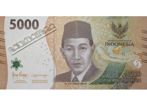 Банкнота Индонезия 5000 (пять тысяч) рупий 2024 год. Pick W164.3. UNC