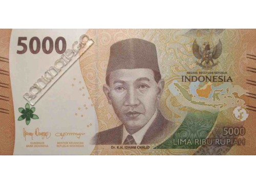 Банкнота Индонезия 5000 (пять тысяч) рупий 2022 год. Pick W164. UNC