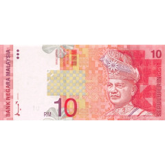Банкнота Малайзия 10 (десять) ринггит 2001 год. Pick 42a. UNC