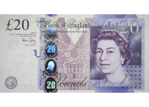 Банкнота Англия 20 (двадцать) фунтов 2006 год. Pick 392a. UNC