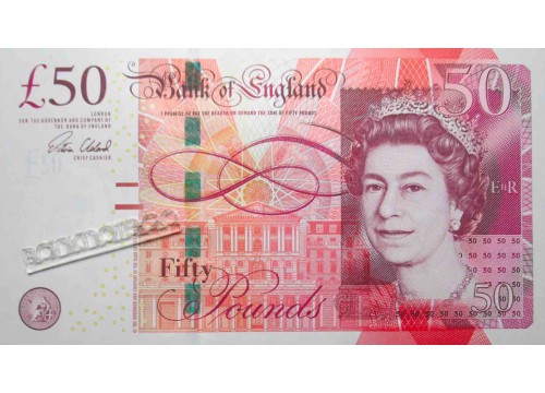 Банкнота Англия 50 (пятьдесят) фунтов 2010 год. Pick 393b. UNC