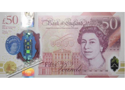 Банкнота Англия 50 (пятьдесят) фунтов 2018 год. Pick W397. UNC
