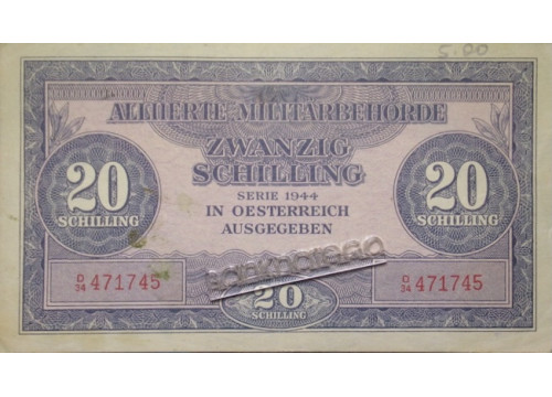 Банкнота Австрия 20 (двадцать) шиллингов 1944 год. Pick 107. XF