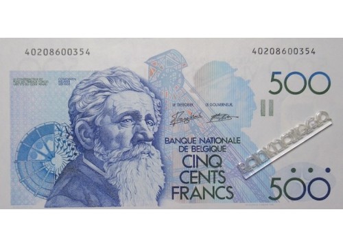 Банкнота Бельгия 500 (пятьсот) франков 1982-1998 год. Pick 143a6. UNC