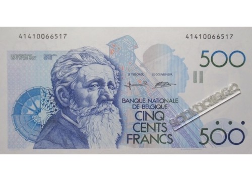 Банкнота Бельгия 500 (пятьсот) франков 1982-1998 год. Pick 143a7. UNC