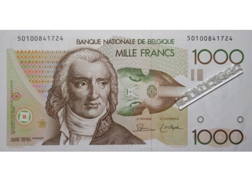 Бельгия 1000 (тысяча) франков 1980-1996 год. Pick 144a1. AUNC
