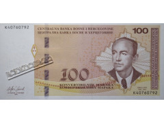 Банкнота Боcния и Герцеговина 100 (сто) марок 2024 год. Pick 86d. UNC