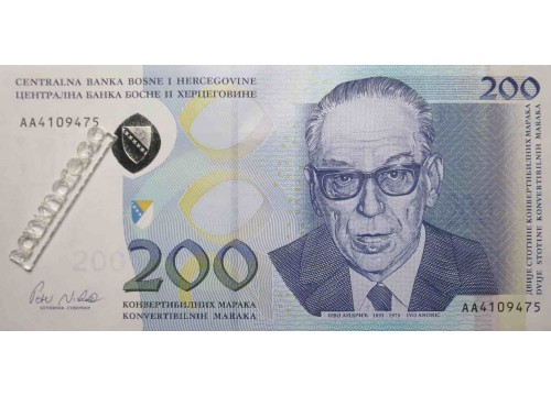 Банкнота Босния и Герцеговина 200 (двести) марок 2002 год. Pick 71. UNC