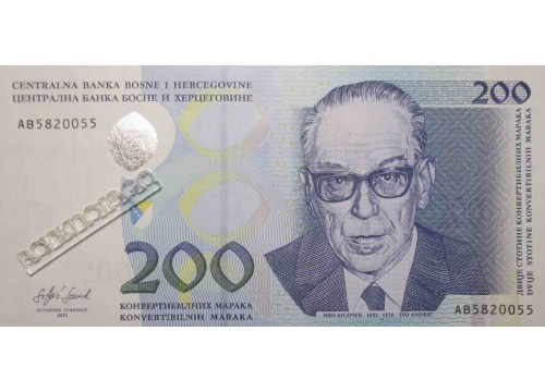 Банкнота Босния и Герцеговина 200 (двести) марок 2022 год. Pick 71b. UNC