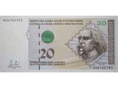 Банкнота Босния и Герцеговина 20 (двадцать) марок 2008 год. Pick 75a. UNC