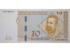 Банкнота Босния и Герцеговина 10 (десять) марок 2012 год. Pick 80a. UNC