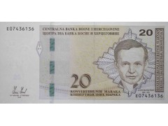 Банкнота Босния и Герцеговина 20 (двадцать) марок 2012 год. Pick 82a. UNC