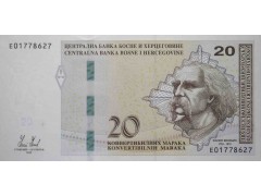 Банкнота Босния и Герцеговина 20 (двадцать) марок 2012 год. Pick 83a. UNC