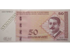 Банкнота Боcния и Герцеговина 50 (пятьдесят) марок 2019 год. Pick 85c. UNC