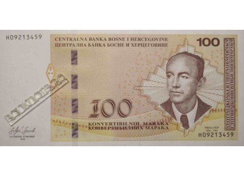 Банкнота Боcния и Герцеговина 100 (сто) марок 2019 год. Pick 86c. UNC
